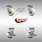 Service Caster 4 Inch Stainless Steel Nylon Caster Set with Roll Bearings 2 Swivel Lock 2 Brake SCC-SS30S420-NYR-BSL-2-TLB-2 - alternate 1